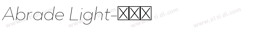 Abrade Light字体转换